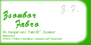 zsombor fabro business card